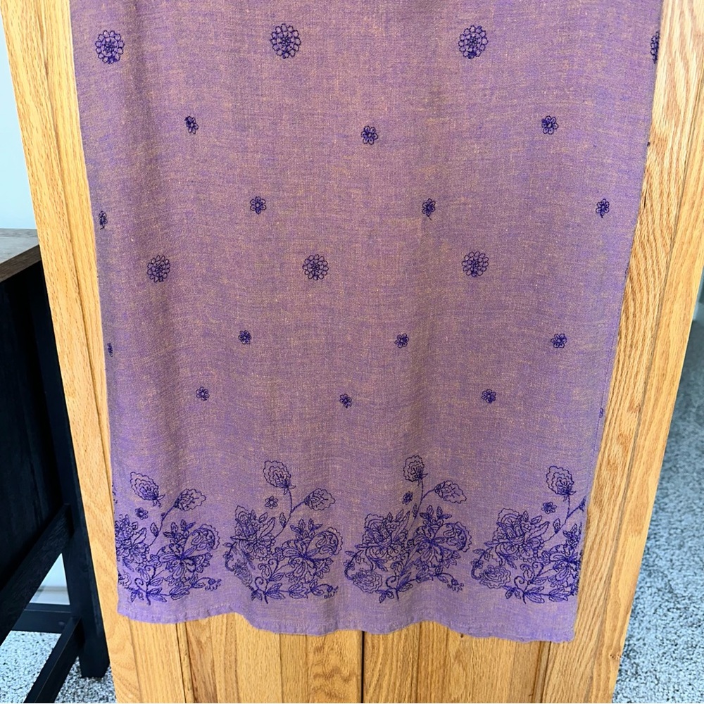 I.V.Y petite P6 Elegant Purple Sleeveless Dress with embroidery empire waist - Picture 7 of 9